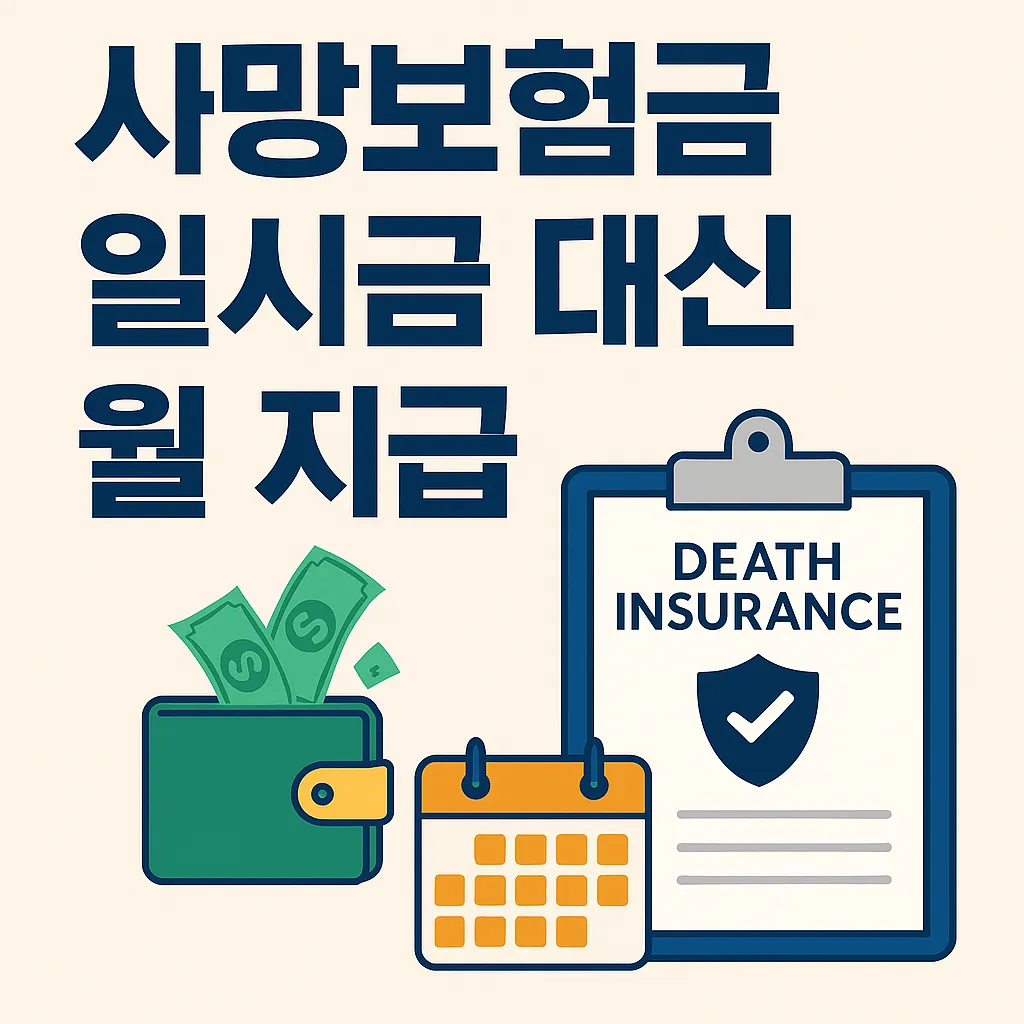 사망보험금 월 지급으로 변경