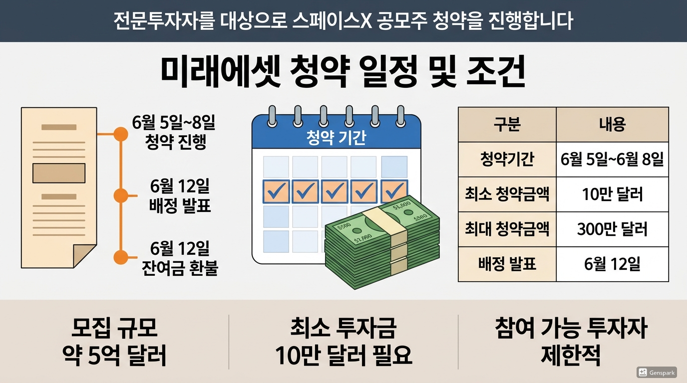 미래에셋 청약 일정 및 조건