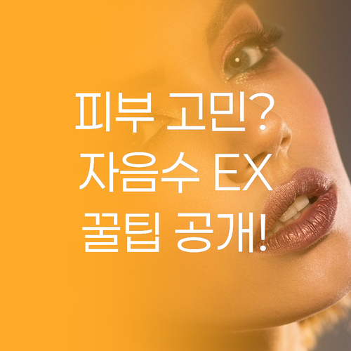 피부 고민 끝! 설화수 자음수 EX ..