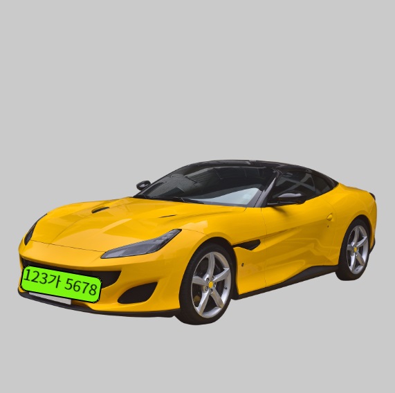 연두색 번호판 착용 예시