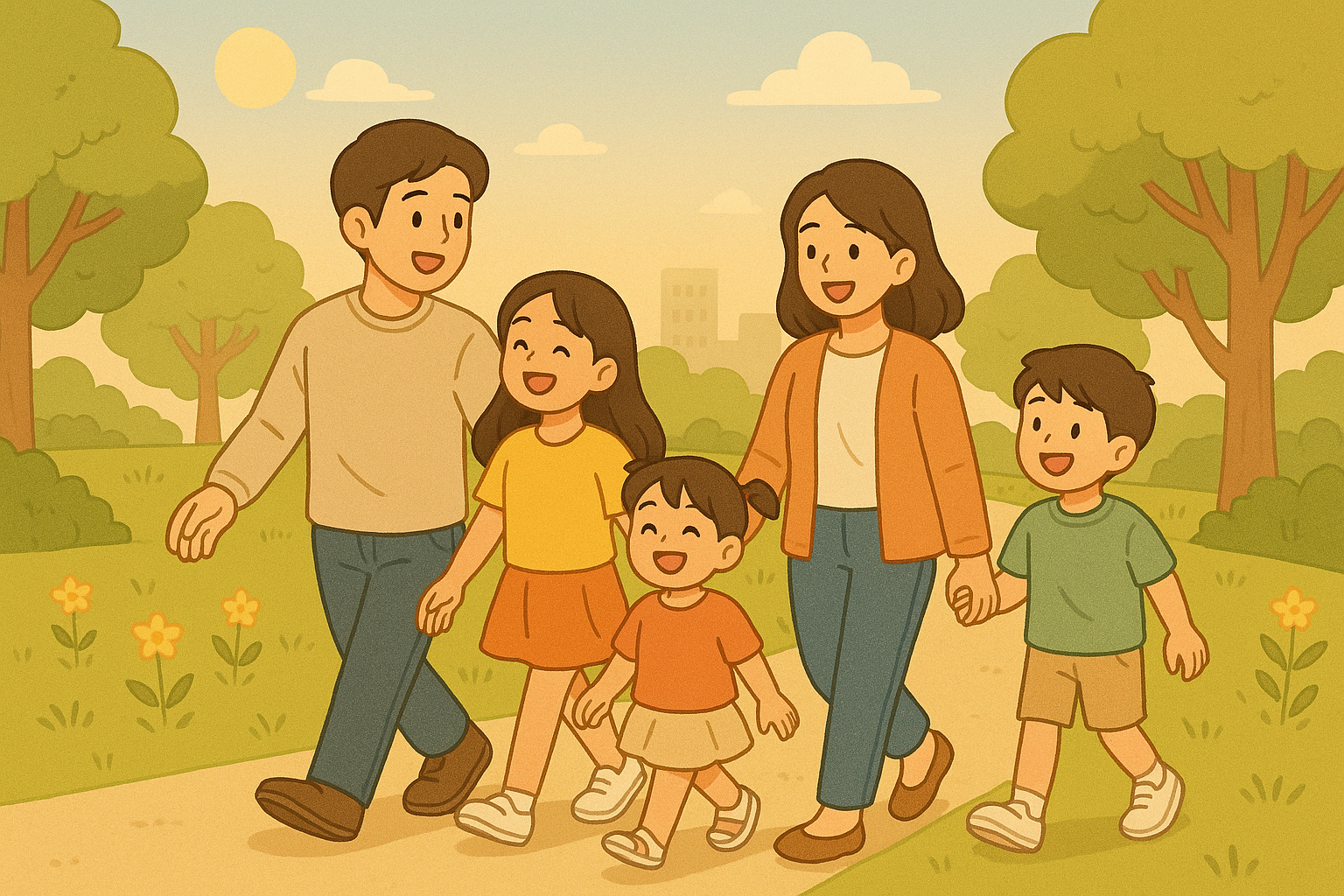 3명의 다자녀 가정에 관련된 사진