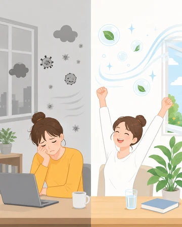 실내공기 상태와 생활 피로감 관계8