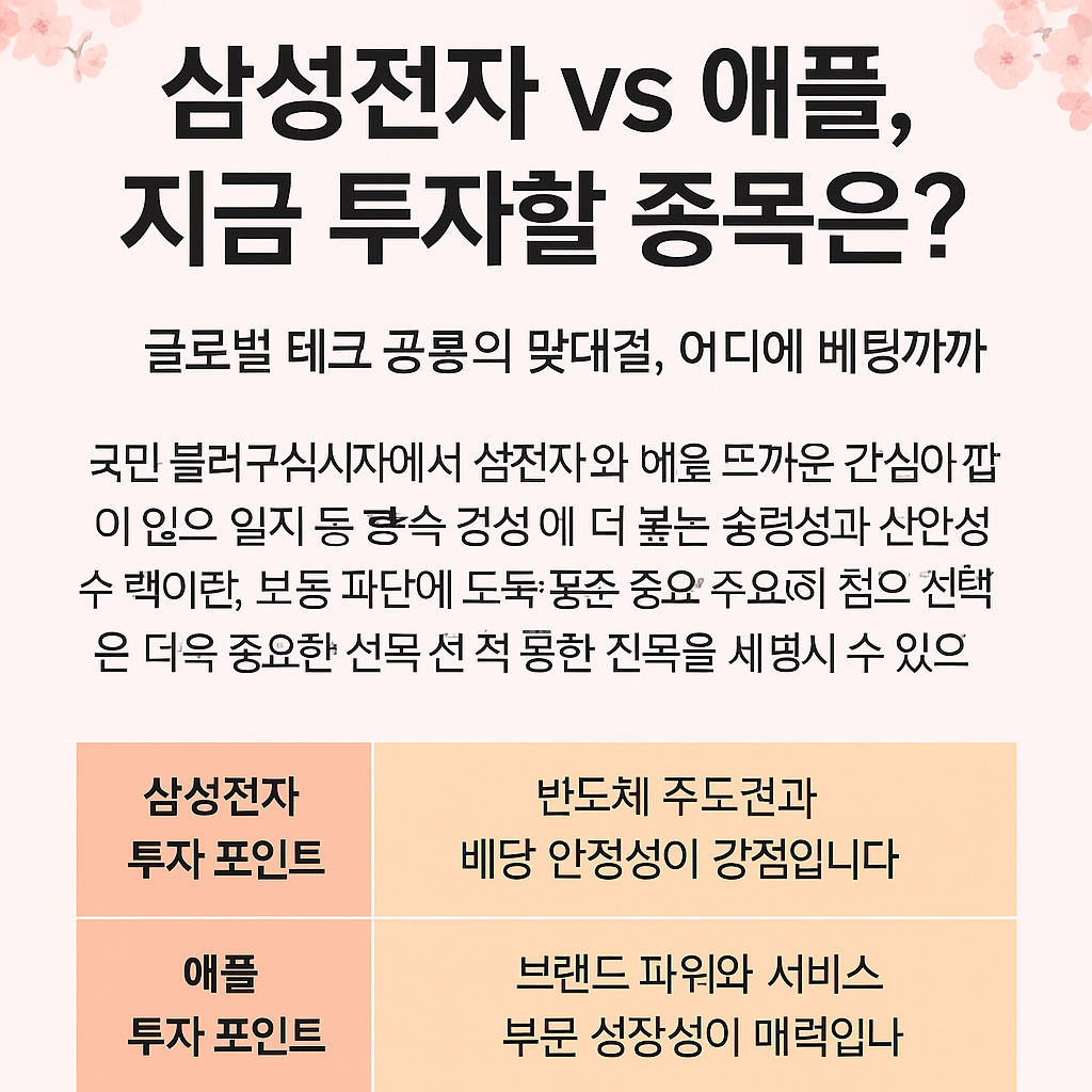 삼성전자 vs 애플, 지금 투자할 종목은?