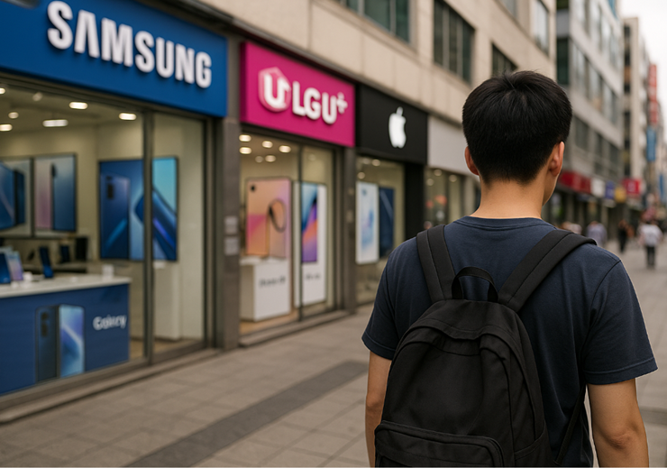 핸드폰매장을 가는 사람