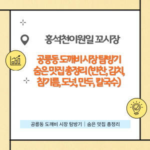 홍석천이원일 꼬시장, 공릉동 도깨비 시장 탐방기