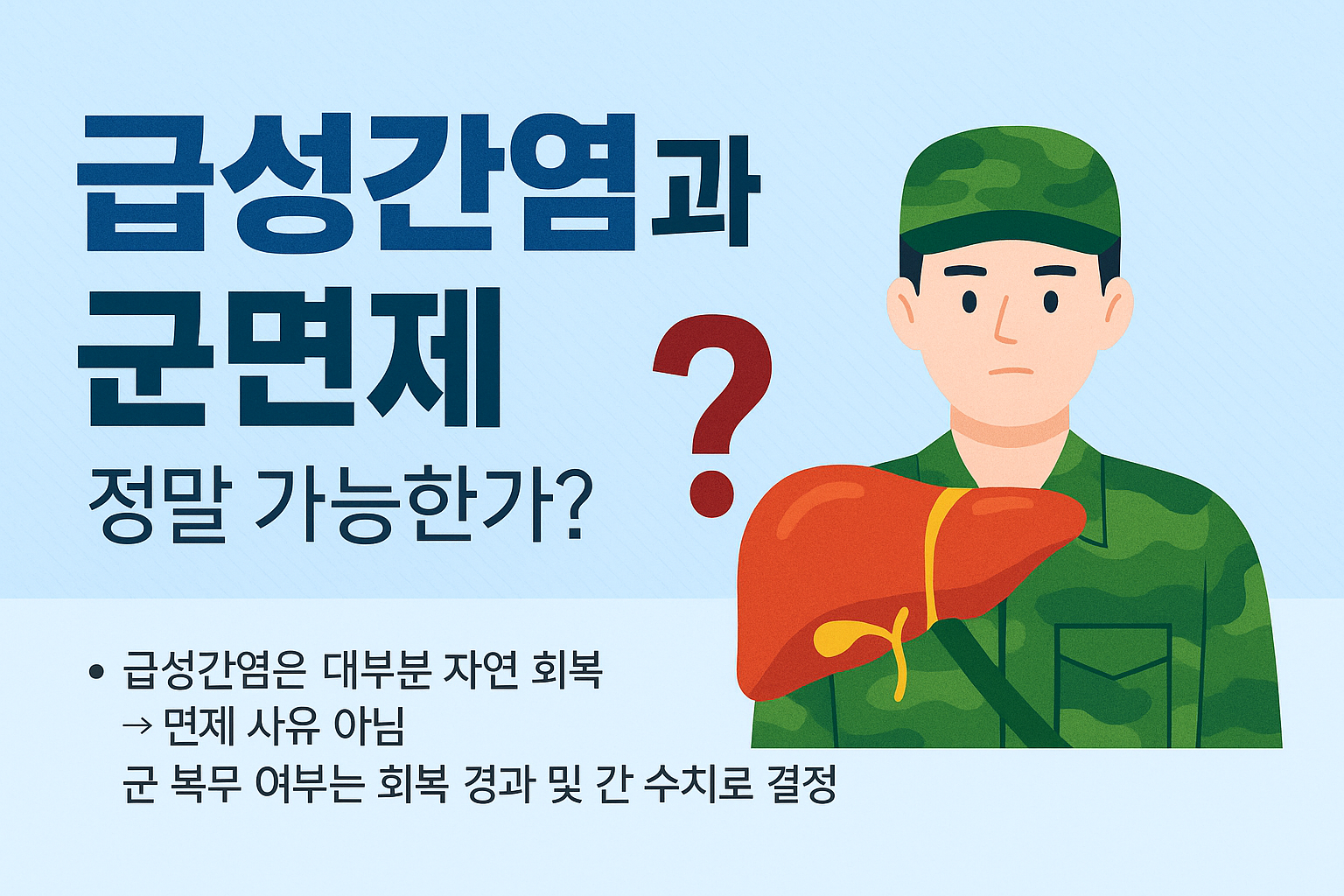 급성간염과 병역검사를 상징하는 이미지1