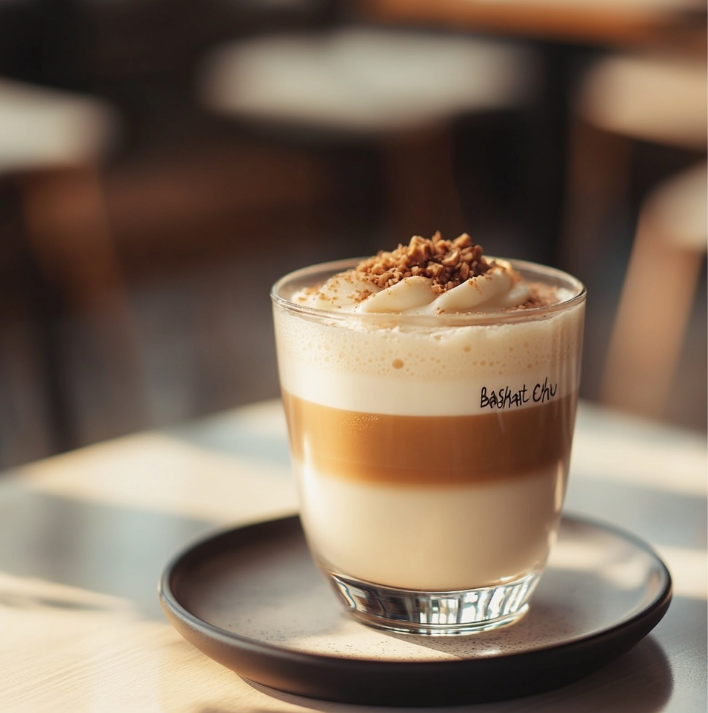 초간단-'바샷추'-(바나나우유-+에스프레소-+헤이즐넛-+시럽)