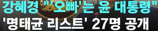 명태균 리스트 27명 공개 정치적 파장 공천 개입