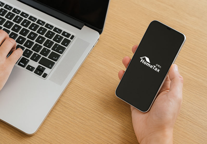 온라인으로 지원금을 신청하는 모습