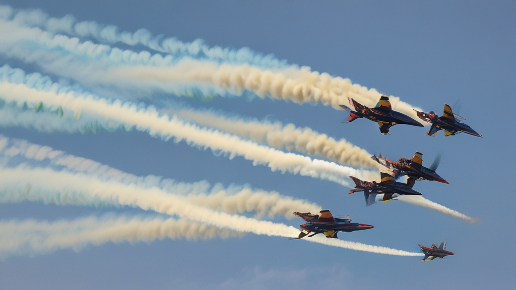 블랙이글의 곡예비행 장면