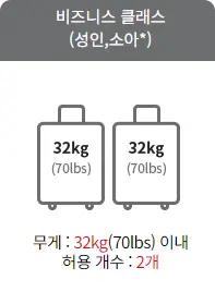 미주 구간 비즈니스 클래스