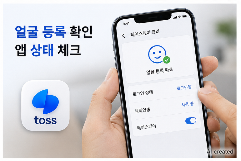 토스 페이스페이 결제방법에서 정상 사용 상태와 결제 실패 상태를 비교하는 기준 이미지