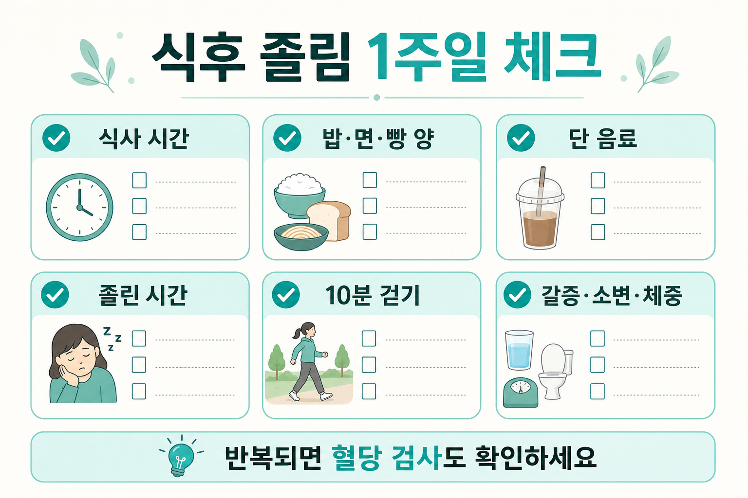 식후 졸림을 줄이는 식사 습관 6가지