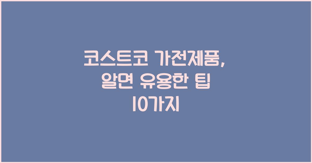 코스트코 가전제품