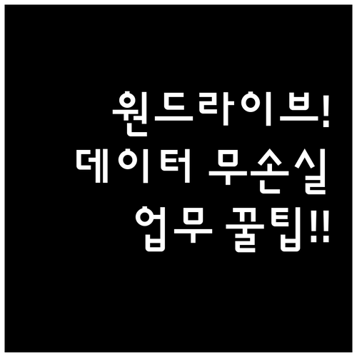 데이터 손실 없는 업무 환경을 위한 ..