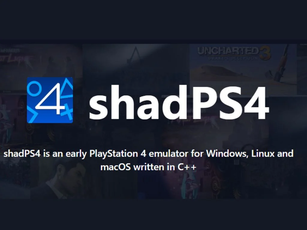 ShadPS4 공식 웹사이트와 ShadNet 프로젝트 공개 화면
