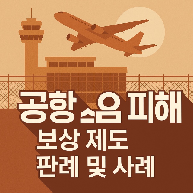 공항 소음 피해 보상 제도와 판례, 사례를 설명하는 대표 이미지
