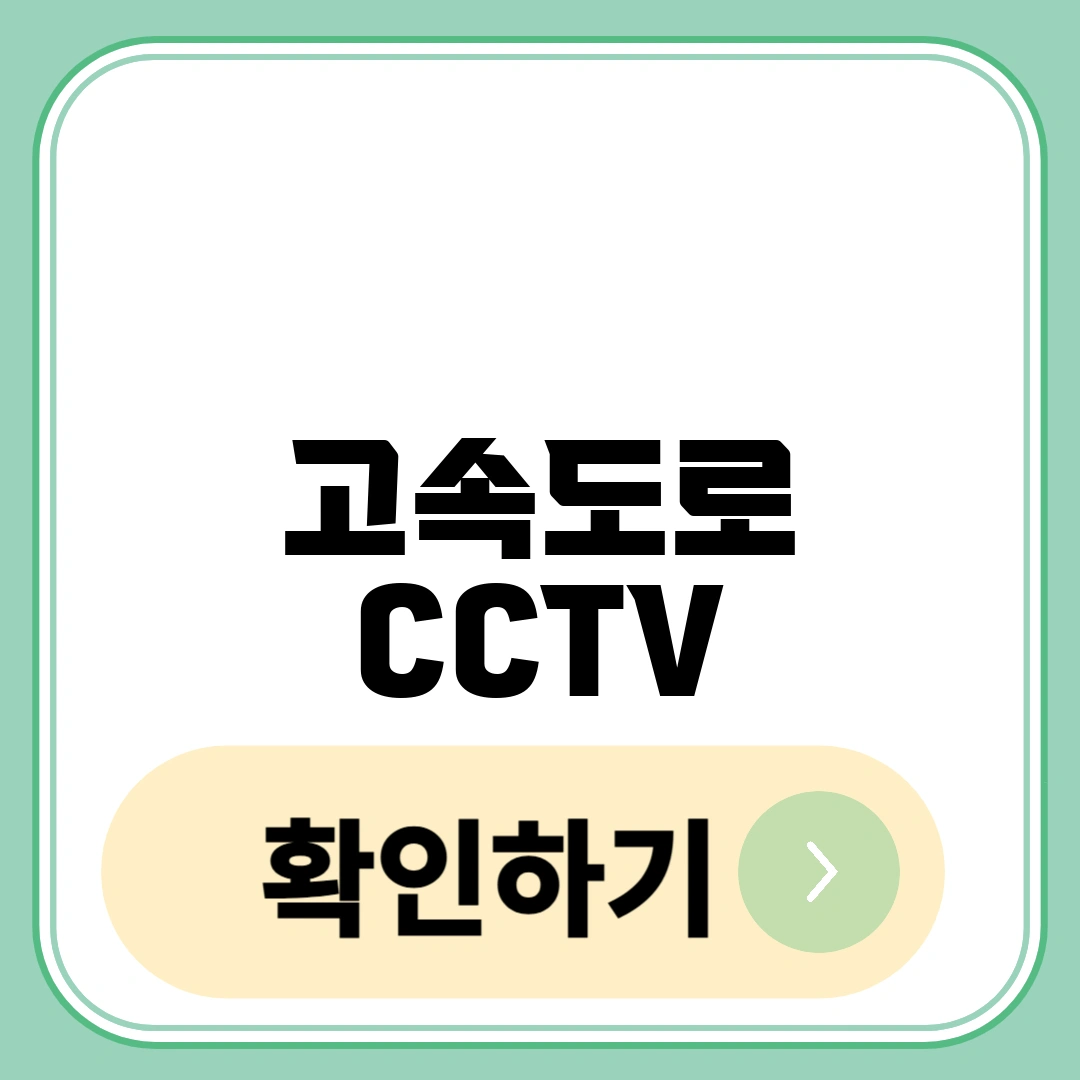 고속도로 CCTV