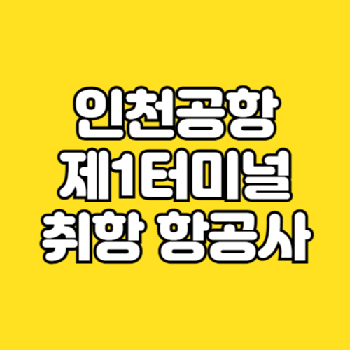 인천공항 제 1터미널 취항 항공사 카운터 위치 빠른 길 찾기 방법