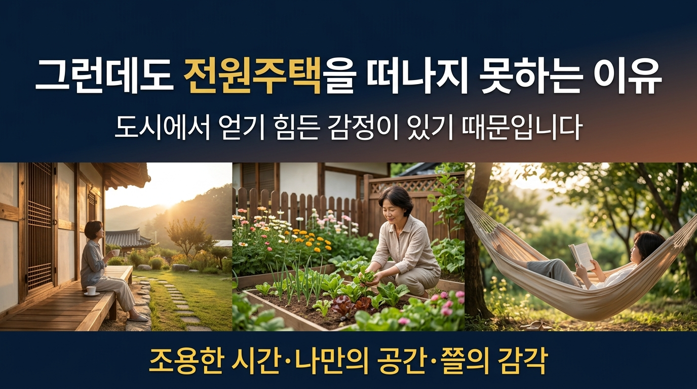그런데도 전원주택을 떠나지 못하는 이유