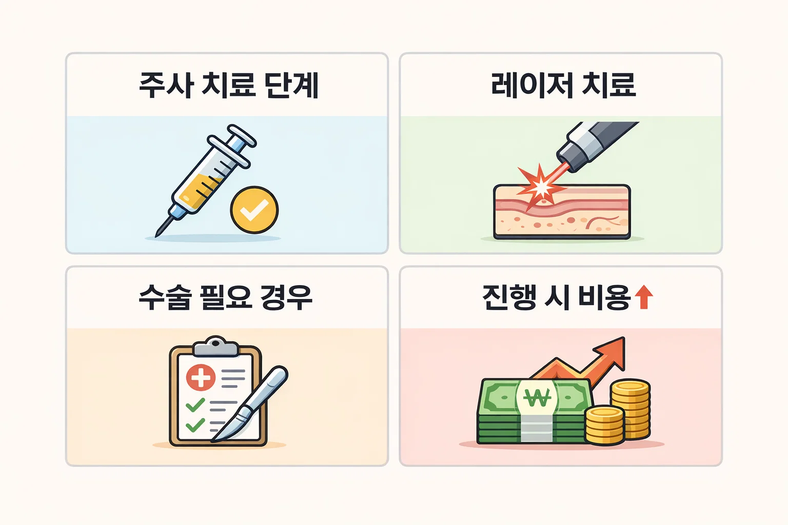 주사 치료부터 레이저 치료, 수술 필요 여부에 따라 달라지는 당뇨병성 망막병증 치료 비용 구조를 정리한 정보 이미지