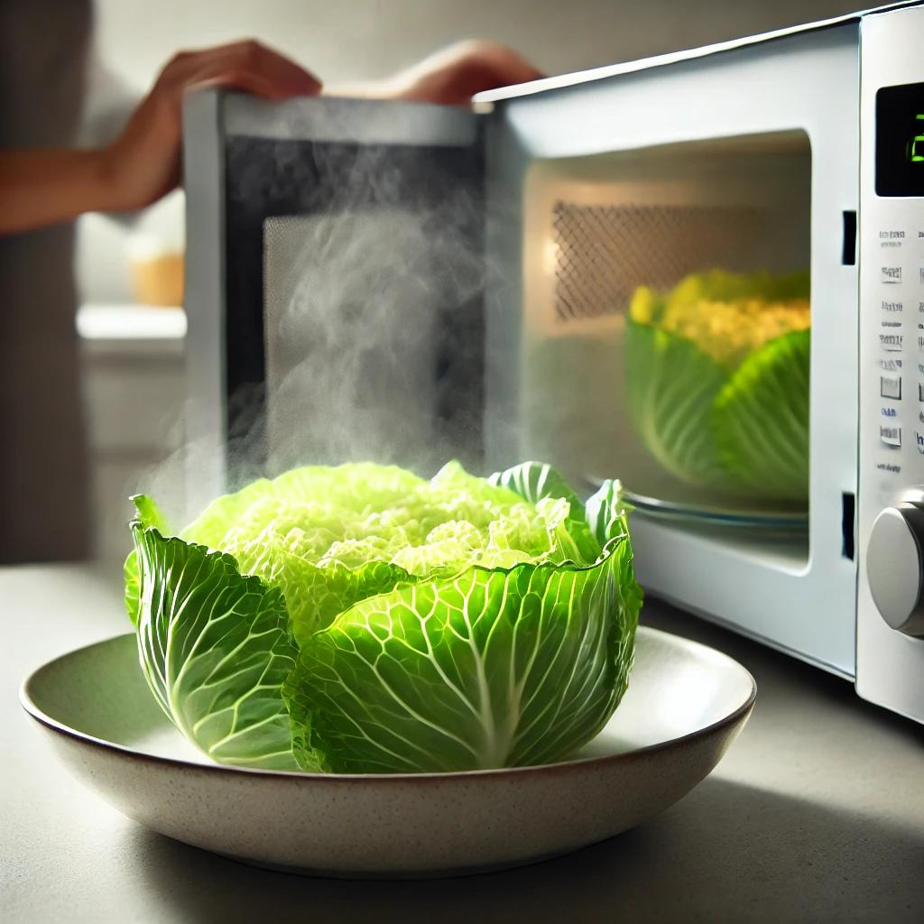 양배추 전자레인지 찌기