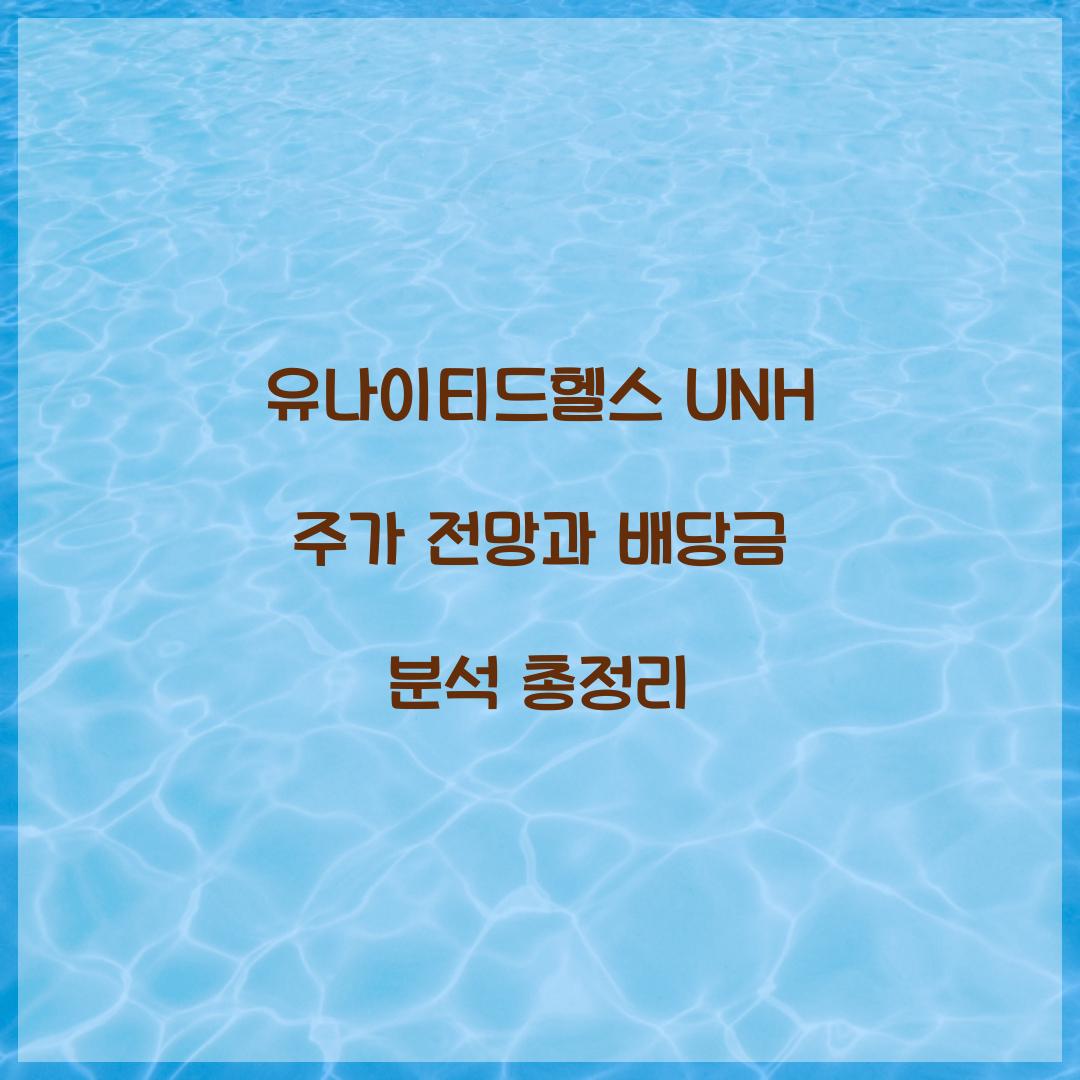 유나이티드헬스 UNH 주가 전망
