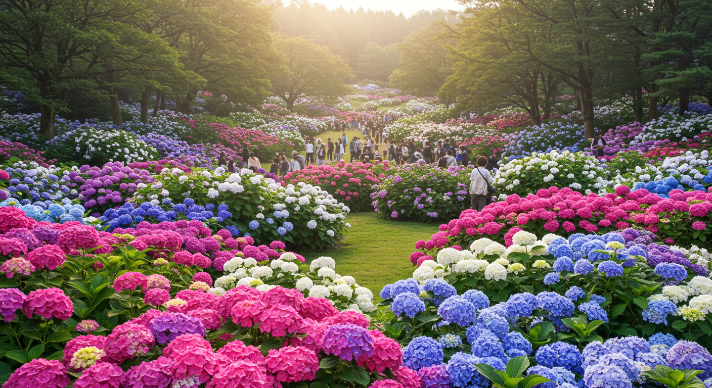 초안산수국동산