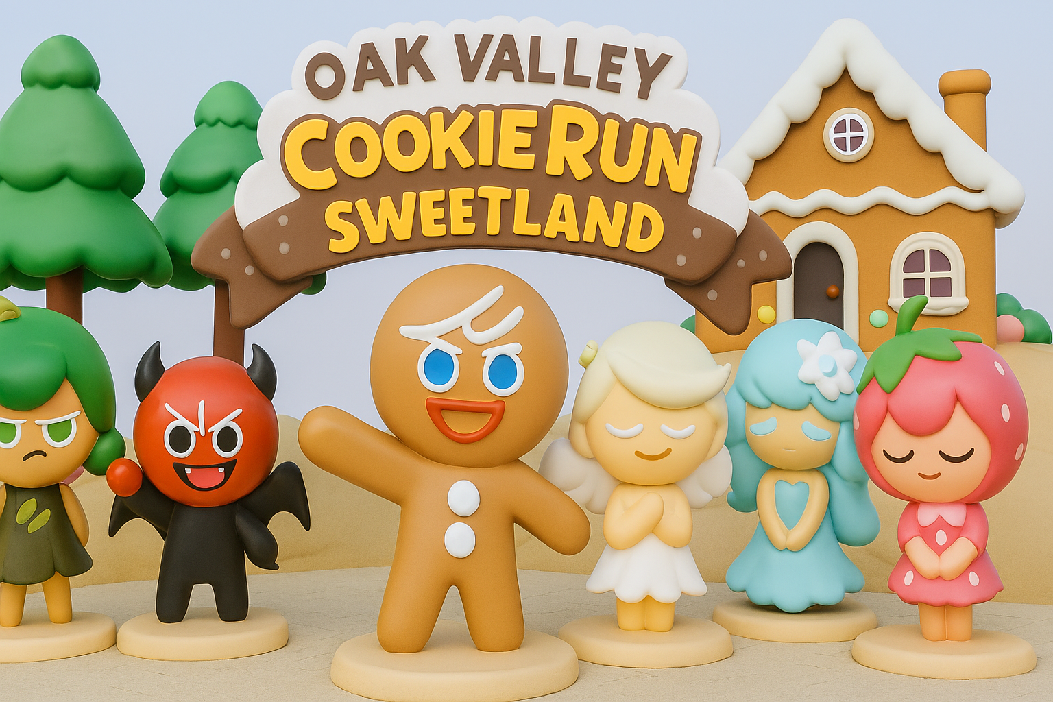 오크밸리 쿠키런 스위트랜드의 캐릭터 포토존 모습