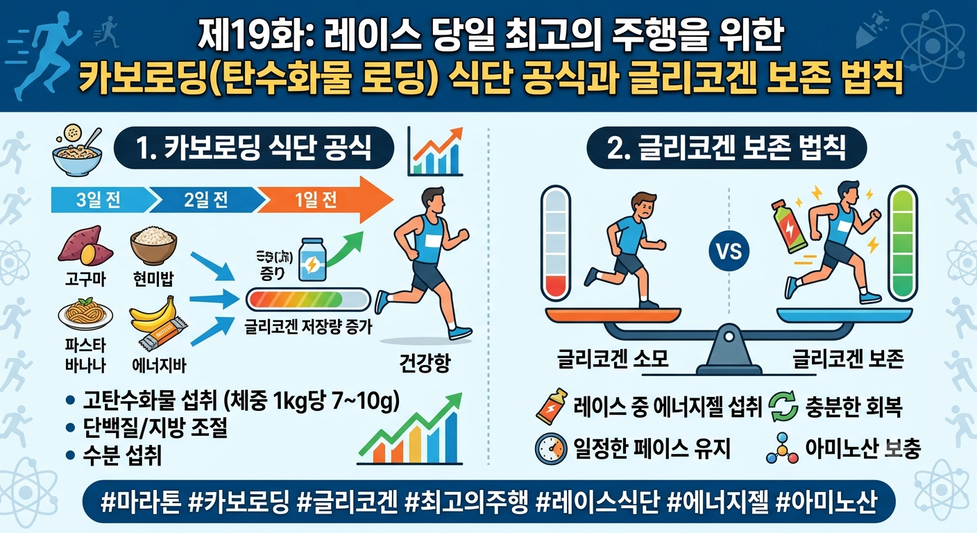 러너를 위한 식단. 카보로딩 식단
