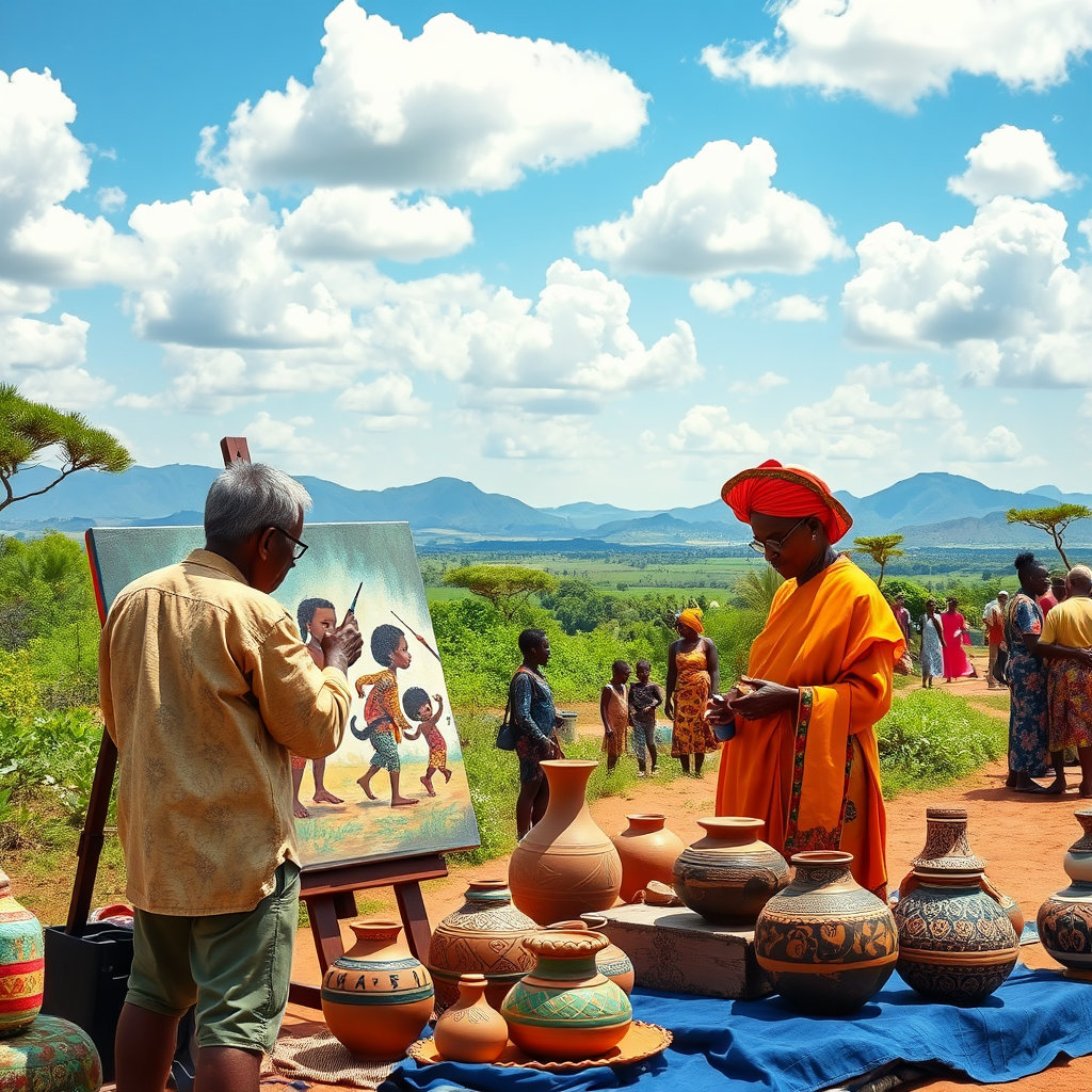 아프리카에서 사랑받는 동양 화가들 (작품, 전통, 2025)