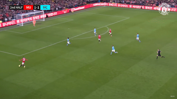 맨체스터 유나이티드 래시포드 2-1 역전골