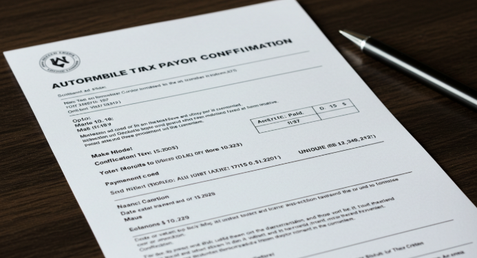 자동차세 납부확인서