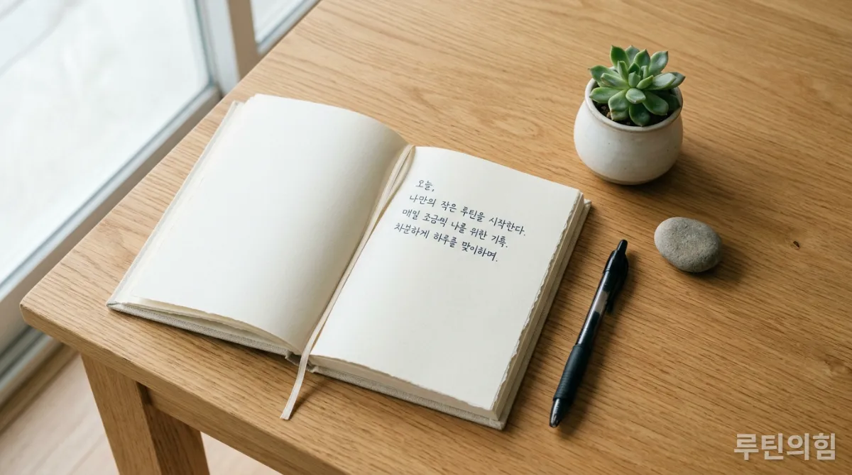 감정 기록 루틴을 시작하는 데 필요한 간단한 준비물