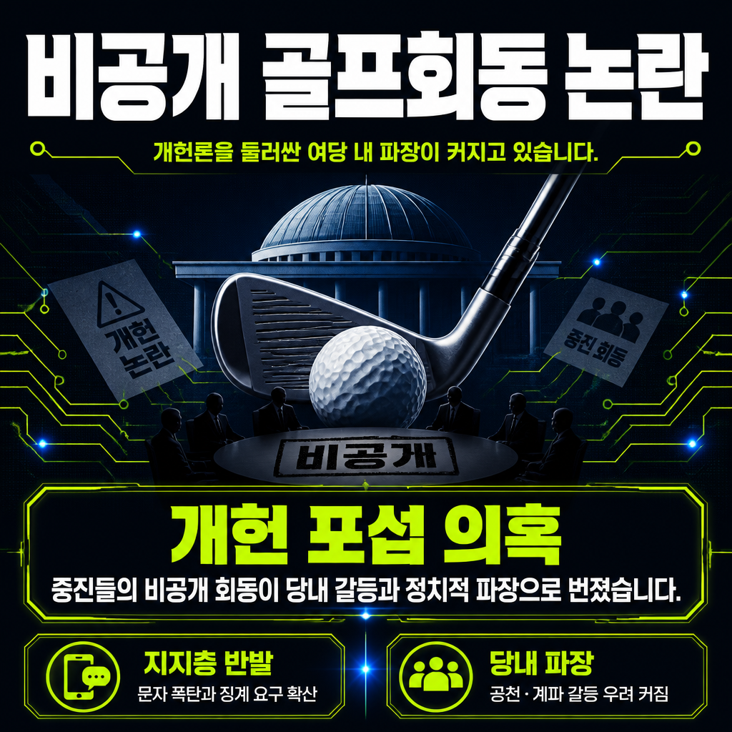 비공개 골프회동 논란