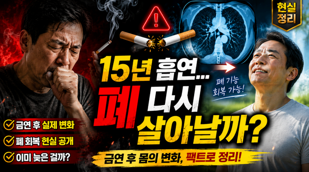 15년 흡연 폐 다시 살아날까? 이미지사진