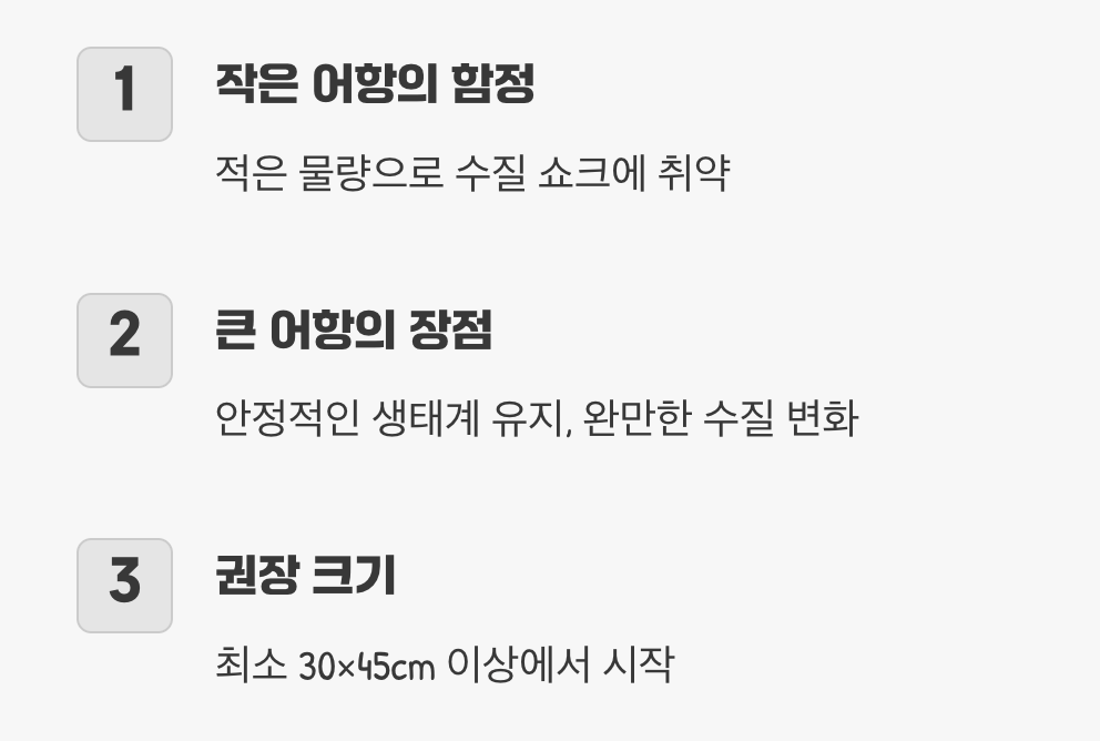 클수록 쉽다? 어항 크기의 역설