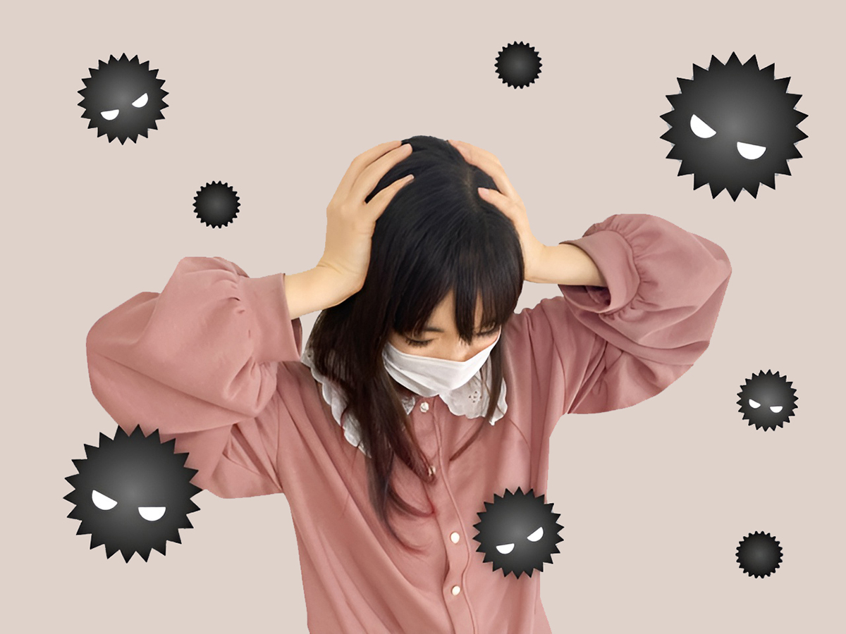 병균에-둘러쌓인-여성