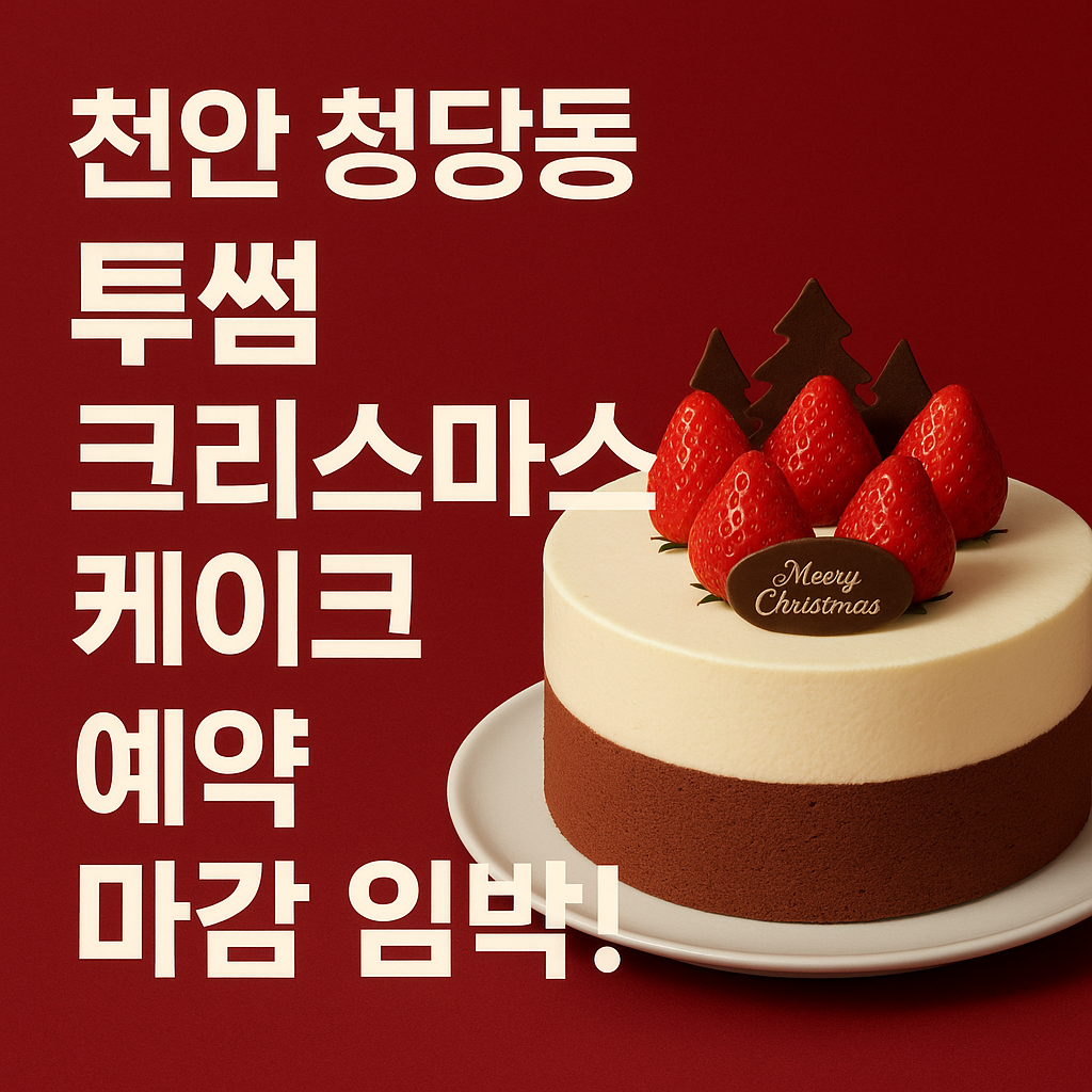 천안 청당동 투썸 크리스마스 케이크 예약 마감 임박!