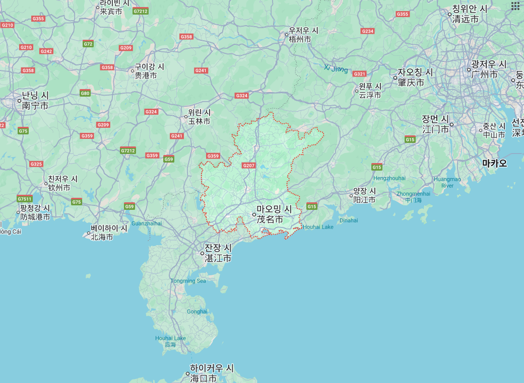 중국 광동성 마오밍