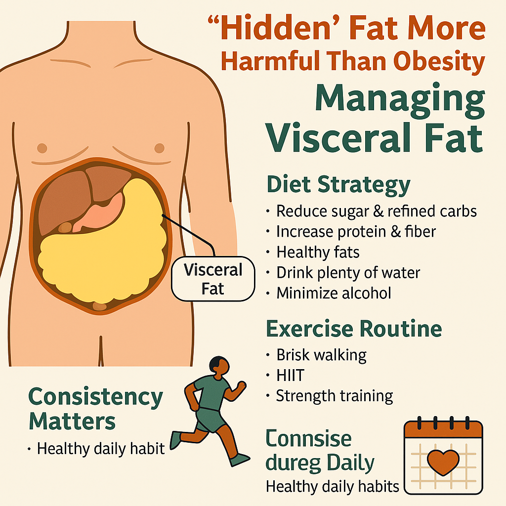 내장지방 위험 신호, 식단,운동 루틴