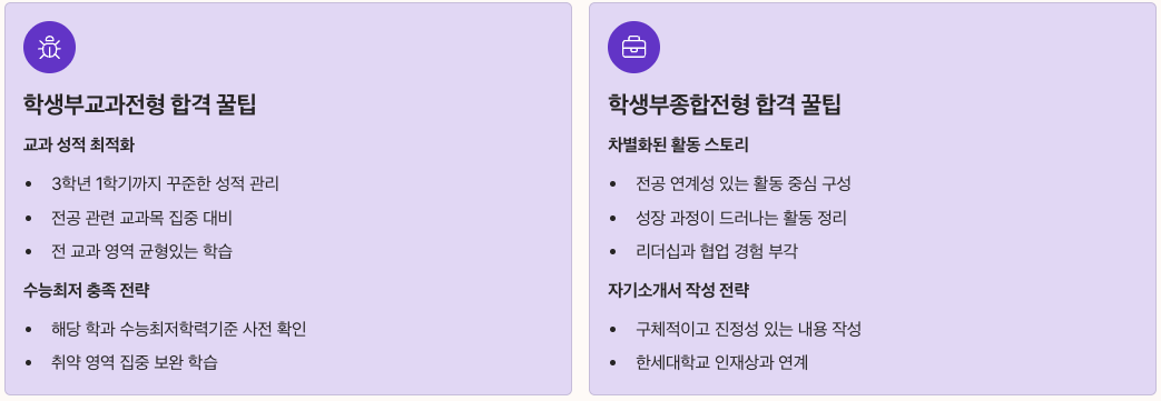 한세대학교 수시 합격 전략 꿀팁 정리 이미지