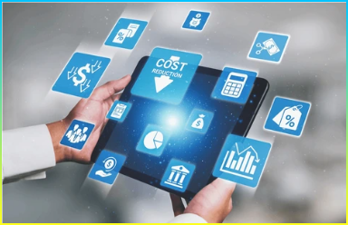 디지털 전환, 비즈니스 비용 최적화, 운영 비용 절감, 재정 절감, 비즈니스 성공을 위한 자원 효율성 전략을 통해 비용 절감 및 비용 절감 첨탑. 최적화