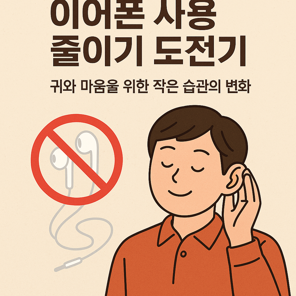 이어폰 사용 줄이기 도전기