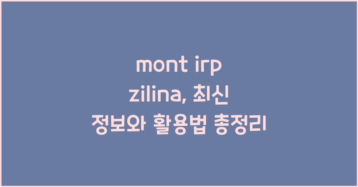 mont irp zilina