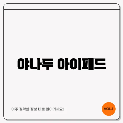 야나두 아이패드