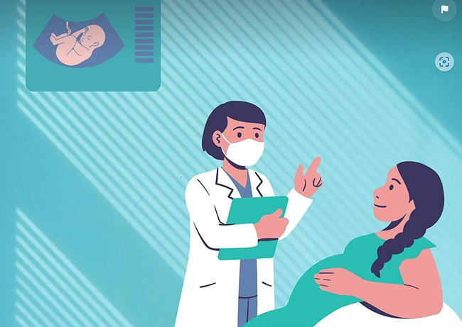 임산부 일러스트 사진