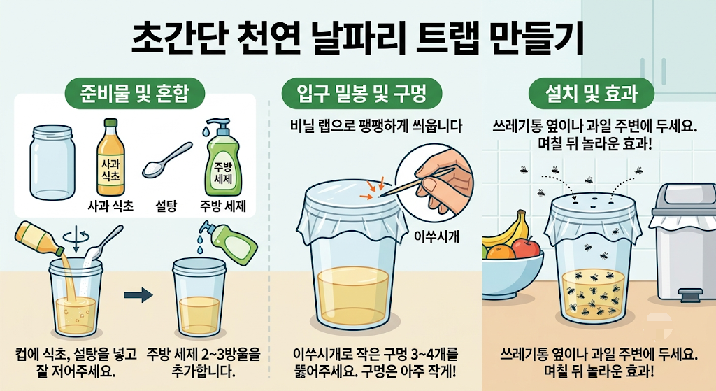 날파리 퇴치법 지긋지긋한 초파리 없애는 방법 꿀팁