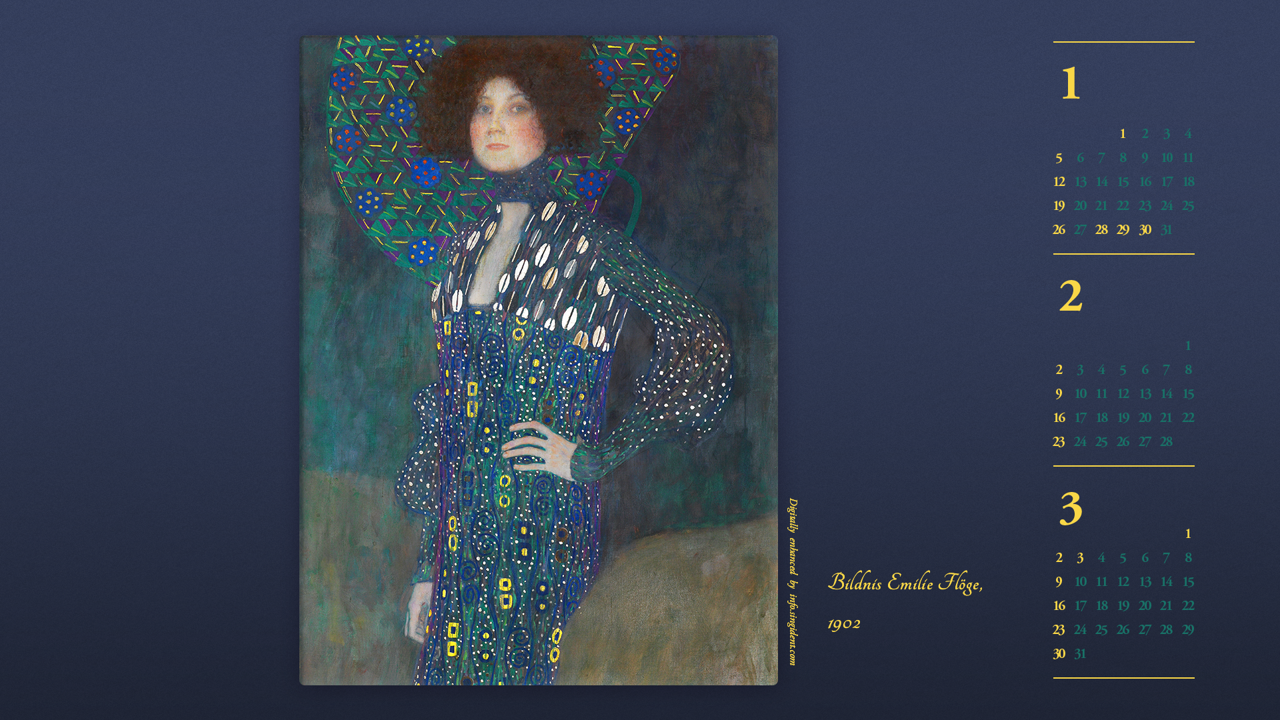 06 에밀리 플뢰게의 초상 B - 2025년2월 노트북배경화면