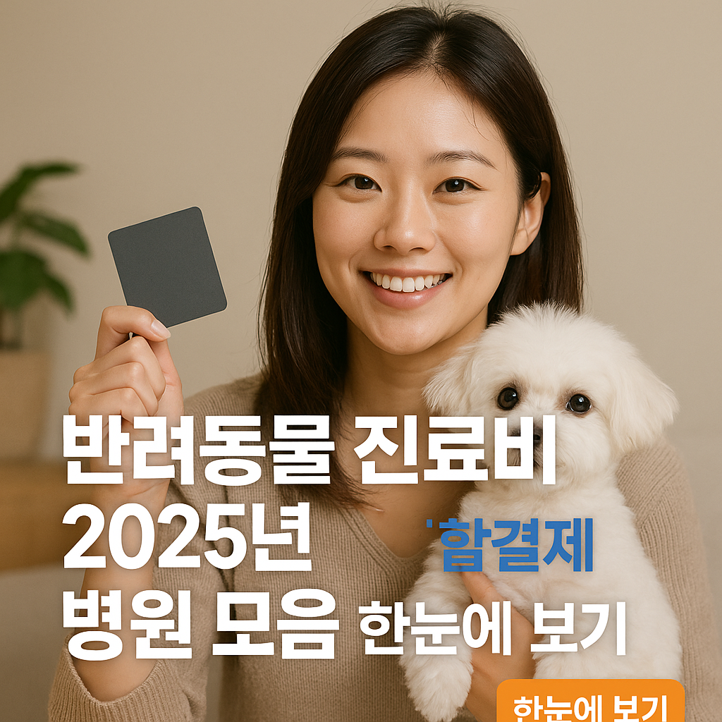 반려동물 진료비 2025년 | 분할결제 병원 모음 한눈에 보기